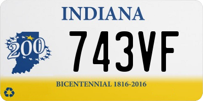 IN license plate 743VF