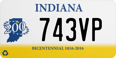 IN license plate 743VP