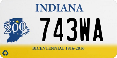 IN license plate 743WA