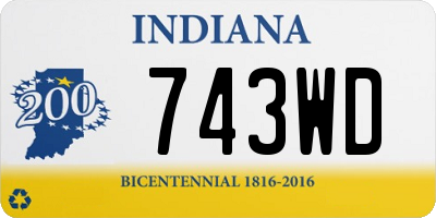 IN license plate 743WD