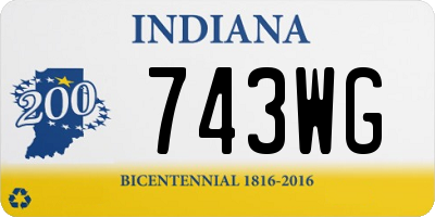 IN license plate 743WG