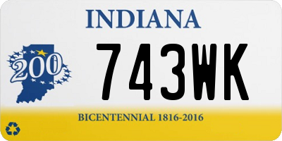 IN license plate 743WK