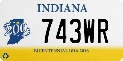 IN license plate 743WR