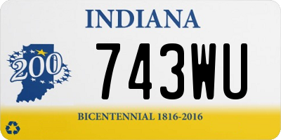 IN license plate 743WU