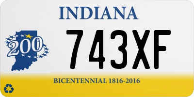 IN license plate 743XF