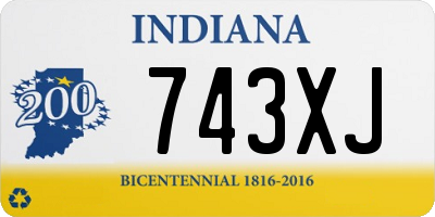 IN license plate 743XJ