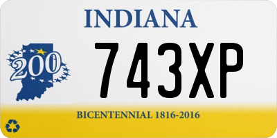 IN license plate 743XP