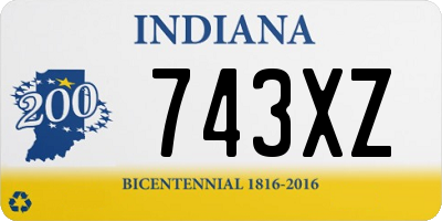 IN license plate 743XZ