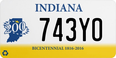 IN license plate 743YO