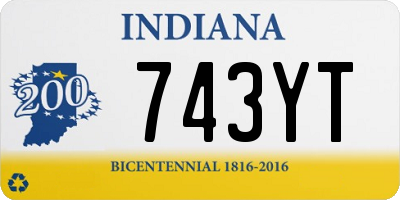 IN license plate 743YT