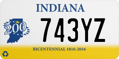 IN license plate 743YZ