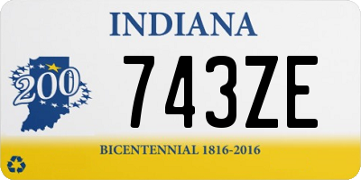 IN license plate 743ZE