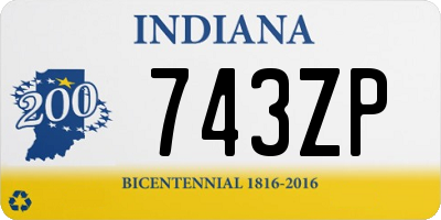 IN license plate 743ZP