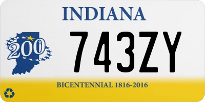 IN license plate 743ZY