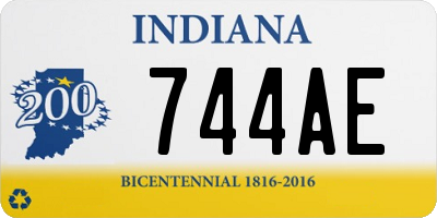 IN license plate 744AE