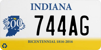 IN license plate 744AG