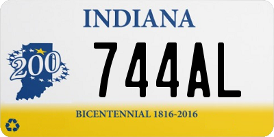 IN license plate 744AL