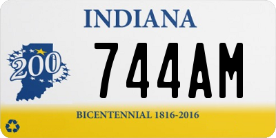 IN license plate 744AM