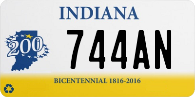 IN license plate 744AN