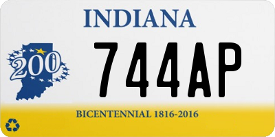 IN license plate 744AP