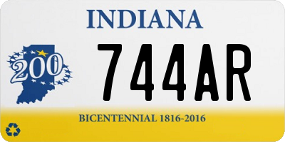 IN license plate 744AR