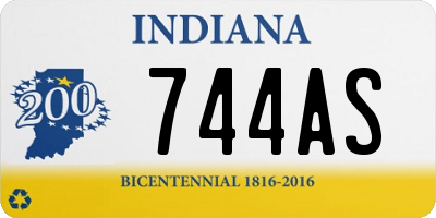 IN license plate 744AS