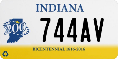 IN license plate 744AV