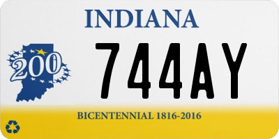 IN license plate 744AY