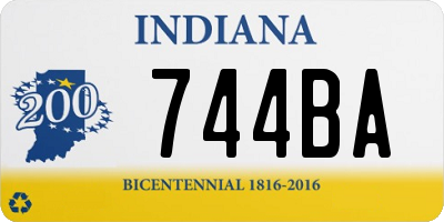 IN license plate 744BA