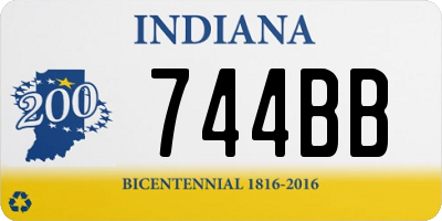 IN license plate 744BB