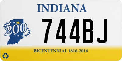 IN license plate 744BJ