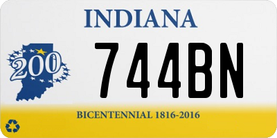 IN license plate 744BN