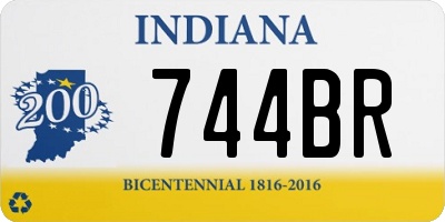 IN license plate 744BR