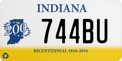 IN license plate 744BU