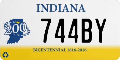 IN license plate 744BY