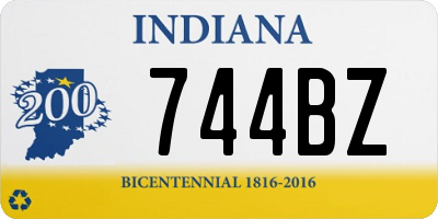 IN license plate 744BZ