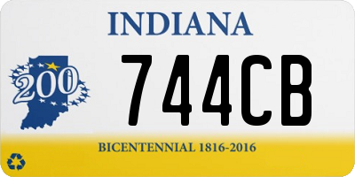 IN license plate 744CB