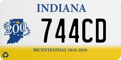 IN license plate 744CD