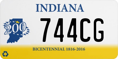 IN license plate 744CG