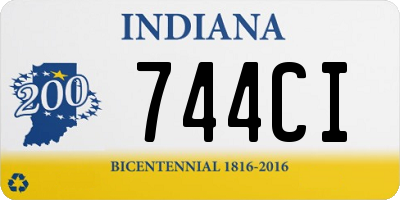 IN license plate 744CI