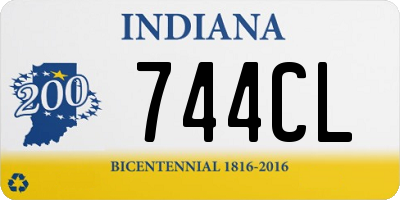 IN license plate 744CL