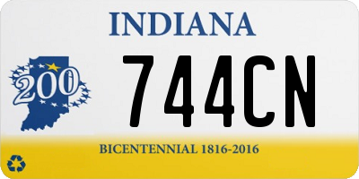 IN license plate 744CN