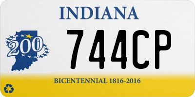 IN license plate 744CP