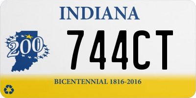 IN license plate 744CT