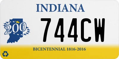 IN license plate 744CW