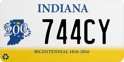 IN license plate 744CY
