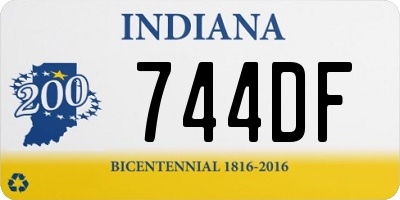 IN license plate 744DF