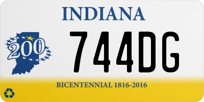 IN license plate 744DG