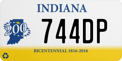 IN license plate 744DP