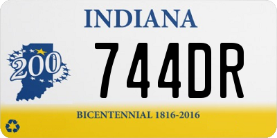 IN license plate 744DR